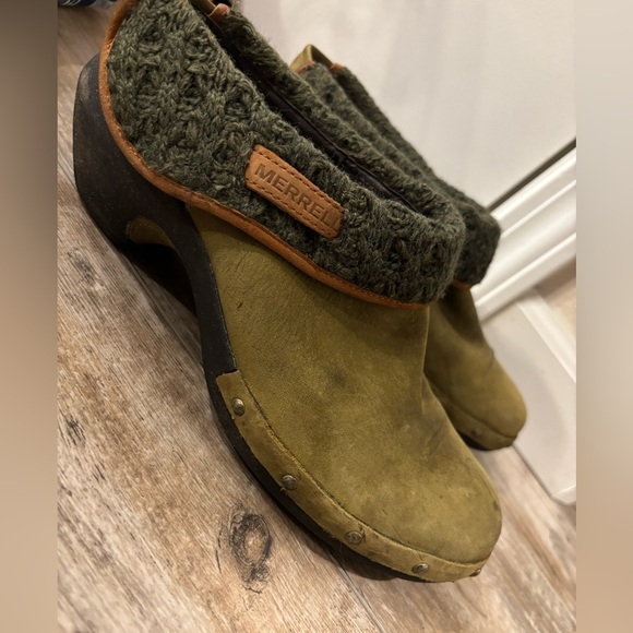 Merrell Luxe Knit Burnt Olive Clogs Size 8.5
Slip On Comfort Sandals Mule - Picture 8 of 14